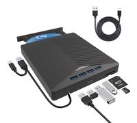 Custom Catch Lecteur CD DVD Externe pour Ordinateur Portable, USB 3.0 de Type C, graveur de CD DVD RW, Lecteur de Disque Externe Optique à Faible Bruit pour Ordinateur de Bureau, Mac OS, Windows