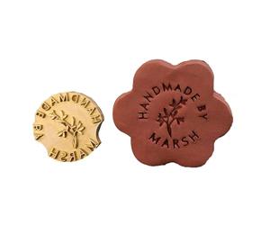 Custom Ceramics Stamp Brass Clay Stamp with Your Logo Personalized Pottery and Initial Signature for Leather, Soap Tampon fait main(1 inch)