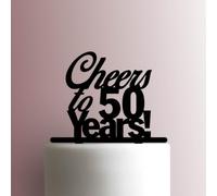 Custom Cheers to Years Age Décoration de gâteau en acrylique Jaune 20,3 cm de large