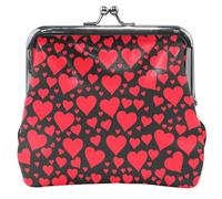 Custom Chic Hearts Porte-monnaie pour femme Rouge Noir, Chic Hearts Rouge Noir, OneSize