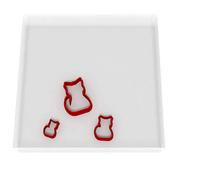 Custom Cutters Emporte-pièces en forme de chat | Mini emporte-pièce en plastique pour pâtisserie, fondant, argile, pâtisserie, glaçage, bijoux (1,5/2/3 cm)