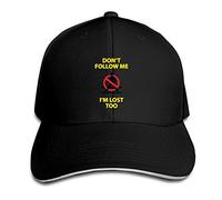 Custom Don't Follow Me I Am Lost Too Adjustable Sandwich Hunting Peak Hat & Cap Black