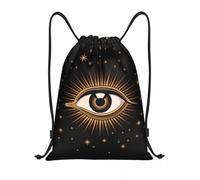 Custom Evil Eye Drawstring Backpack Bags Women Men Lightweight All Seeing Eye Art Gym Sports Sackpack Sacks for Traveling