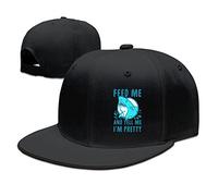 Custom Feed Me and Tell Me I Am Pretty Adjustable Baseball Hat & Cap Black