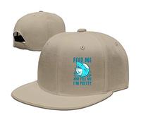 Custom Feed Me and Tell Me I Am Pretty Adjustable Baseball Hat & Cap Natural