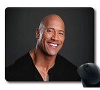 Custom Gaming Mouse Pad with The Rock Dwayne Johnson Action Actor Celebrity Non-Slip Neoprene Rubber Standard Size 9 Inch(220mm) X 7 Inch(180mm) X 1/8 Inch(3mm) Desktop Mousepad Laptop Mousepads Comfortable Computer Mouse Mat
