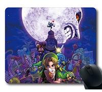 Custom Gaming tapis de souris avec majoras de Legend of Zelda Masque Art lune Taille standard en caoutchouc néoprène antidérapante 22,9 cm (220 mm) x 17,8 cm (180 mm) x 1/20,3 cm (3 mm) de bureau Tapis de souris pour ordinateur portable souris confortable Ordinateur Tapis de souris