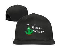 Custom Guess What Adjustable Baseball Hat & Cap Black