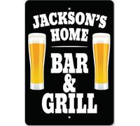 Custom Home Bar & Grill Metal Sign