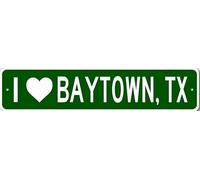 Custom I Love BAYTOWN TEXAS City Limit Sign Personalized Wall Decor