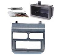 Custom Install Parts Blue Complete Single Din Dash Kit + Pocket Kit + Wire Harness + Antenna Adapter Compatible with Select 1988-1996 GMC Chevy