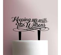 Custom Keeping Up with the ? - Décoration de gâteau en acrylique - 12,7 cm de large - Rouge