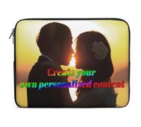 Custom Laptop Bag - Personalised Zipper Laptop Bag with Photo Name - Business Briefcase Protective Case - Applies to 10inch/12inch/13inch/15inch/17inchin
