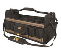 Custom Leathercraft WORK GEAR 1579 20 Inch, Open Top, Soft Sided Tool Box, 27 Pockets