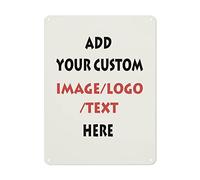 Custom Metal-Sign Custom Signage-Plaque House-Decor - Custom Tin Wall Signs Decor with Picture Text Logo 8"x12"