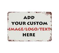 Custom Metal-Sign Custom Signage-Plaque House-Decor - Custom Tin Wall Signs Decor with Picture Text Logo 8"x12"