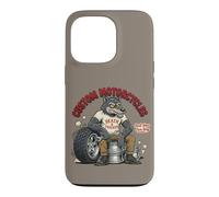 Custom Motorcycles Lowbrow Wolf Rockabilly 1950s Biker Coque pour iPhone 13 Pro