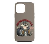 Custom Motorcycles Lowbrow Wolf Rockabilly 1950s Biker Coque pour iPhone 13 Pro Max