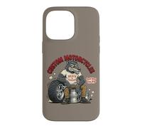 Custom Motorcycles Lowbrow Wolf Rockabilly 1950s Biker Coque pour iPhone 14 Pro Max