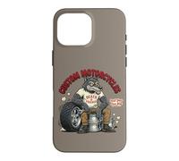 Custom Motorcycles Lowbrow Wolf Rockabilly 1950s Biker Coque pour iPhone 16 Pro Max