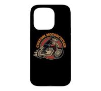 Custom Motorcycles Retro Biker Lowbrow Wolf Rockabilly 50s Coque pour iPhone 15 Pro