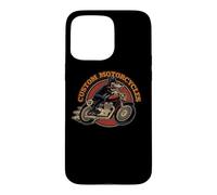 Custom Motorcycles Retro Biker Lowbrow Wolf Rockabilly 50s Coque pour iPhone 15 Pro Max