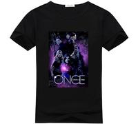 Custom Once Upon A Time Men's T Shrits DIY Once Upon A Time 100% Cotton Crew Neck T Shirt Black XL