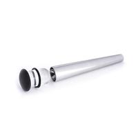 Custom Plugs Écarteur d'oreille avec bouchon en verre noir - Tailles 1,6 mm à 16 mm, 16mm - 5/8" - 1 X Taper & 1 X Plug, Verre, Pas de gemme