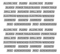 Custom Premium Magnetic Toolbox Labels for Tool Organization 12 Pack of Magnetic Toolbox Labels 3D-Printed Personalized Tool Box Drawer Tags Reusable General Multipurpose Tools Boxs Stickers