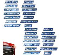 Custom Premium Magnetic Toolbox Labels for Tool Organization 12 Pack of Magnetic Toolbox Labels 3D-Printed Personalized Tool Box Drawer Tags Reusable General Multipurpose Tools Boxs Stickers