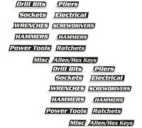 Custom Premium Magnetic Toolbox Labels for Tool Organization 12 Pack of Magnetic Toolbox Labels 3D-Printed Personalized Tool Box Drawer Tags Reusable General Multipurpose Tools Boxs Stickers