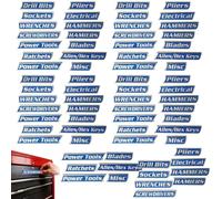 Custom Premium Magnetic Toolbox Labels for Tool Organization 12 Pack of Magnetic Toolbox Labels 3D-Printed Personalized Tool Box Drawer Tags Reusable General Multipurpose Tools Boxs Stickers