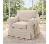 Custom Slipcover Replacement V La Housse de Rechange pour canapé est fabriquée sur Mesure pour Le canapé IKEA Ektorp. Housse de Rechange Ektorp (Fauteuil, Polyester Beige)