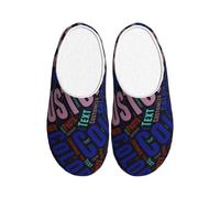 ＨＡＯＡＮＧＺＨＥ Custom Slippers for Women & Men - Customized Slippers for Women/Men - Embroidered Name/Text, Soft Fleece Lining - Cozy Non-Slip Indoor Shoes - Birthday Gift (Personalize Design)