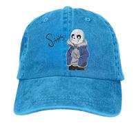 Custom Smile sans Funny Hat Cap for Man Blue