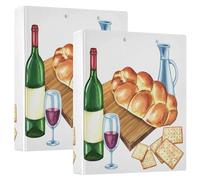 Custom Still Life Lot de 200 classeurs ronds à 3 anneaux pour pain de vin 31,5 x 27 x 6 cm