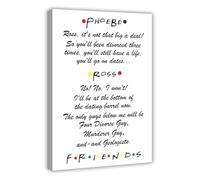 Custom Style Family Rules Poster Friends Forever Quotes Canvas Wall-Art Decor for Home Living Room(Unframed,12x18inch(30x45cm))