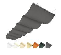 Custom Wave Shade 2,6 x 20 m - Auvent rétractable résistant aux UV pour terrasse, jardin, cour, pergola, solution de protection solaire pour extérieur