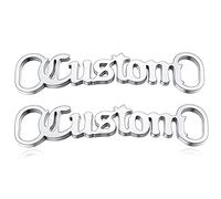 Custom4U Bijoux de Chaussure 2PCS Charmes de Chaussure Prénom Personnalisable, Accessoire de Chaussures Décorations, Bijoux Lacelock Original Homme Femme Garçons(Boîte Cadeau)