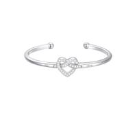 Custom4U Bracelet Loveknot Ajustable - Bracelet en Argent pour Femmes avec Prénoms et Pierres de Naissance, Cadeau Scintillant pour votre Fille, votre Petite Amie, votre Sœur ou votre Meilleure Amie