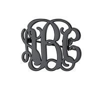 Custom4U Broche Personnalisé Prénom,Badge Pins avec Photo Gravé, Monogramme Initiales de Prénoms à Graver, Blanc/Or/Noir/Or Rose, Bijoux Cadeau Noel Anniversaire pour Femme Fille (Boîte Cadeau)