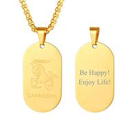 Custom4U Collier Personnalisé Prénom Plaque Signe Astrologique Balance Or Pendentif Zodiaque