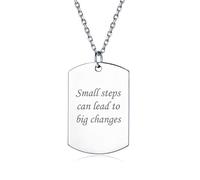 Custom4U Collier Plaque Prénom Personnalisé Argent 925