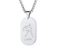 Custom4U Collier Plaque Signe Astrologique Capricorne Pendentif Zodiaque