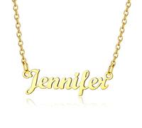 Custom4U Collier Prénom Jennifer Or Acier Inoxydable