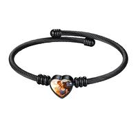 Custom4U Photo Bracelet Personnalisable Bracelets avecx Photo à Personnaliser Cadeau pour Elle
