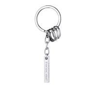 Custom4U Porte-Clés Barre Plaque Prénom Personnalisé 4 Faces