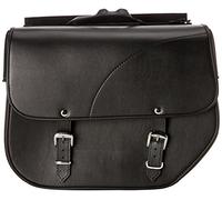 Customaccess AP0010N Sacoche en Cuir Sant Louis Modèle Côté Gauche pour Harley Davidson Sportster, Kawasaki Vulcan, Noir, Taille S