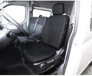 Customagic Housse Universelle spéciale Utilitaire pour siège Avant unitaire Noir pour CONDUCTEUR Polyester