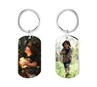 Customaster Porte-Clés Personnalisé Avec Photo, Double Face - Cadeaux Pour Hommes, Femmes Et Membres De La Famille